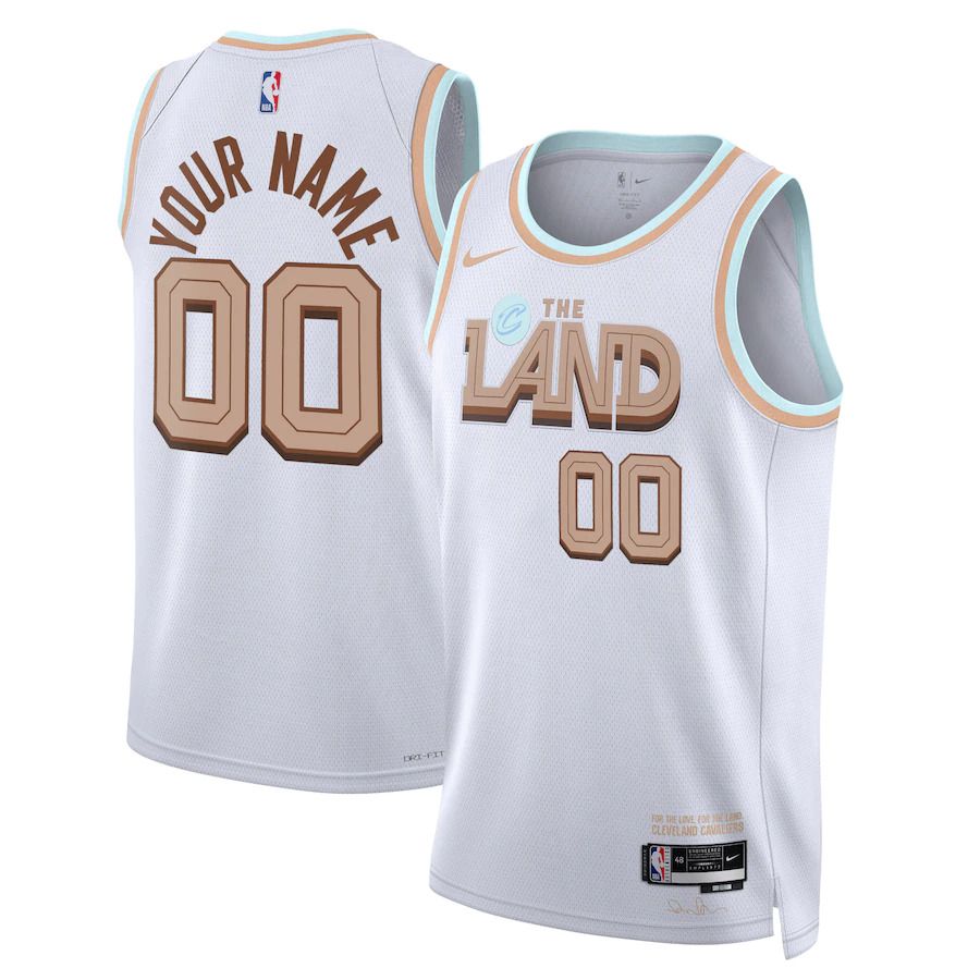 Men Cleveland Cavaliers Nike White City Edition 2022-23 Swingman Custom NBA Jersey->customized nba jersey->Custom Jersey